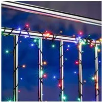 HI Lichterkette Lichterkette 120 multicolor LED 8F Kontroller,Blinkfunktion Timer