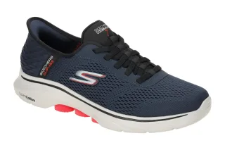 Skechers 216648 NVRD GO WALK 7 - FREE HAND 2 Herrenschuhe Blau Navy/Red Texti...