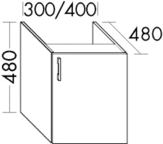 Burgbad Unterschrank System 30 Preisgruppe 1 Aqua 480x400x480 Eiche Dekor Cashmere, WVAH040RF6312 WVAH040RF6312