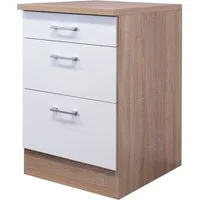 Flex-Well Unterschrank Samoa (B x H x T) 60 x 85/86 x 60 cm, mit praktischen Auszügen