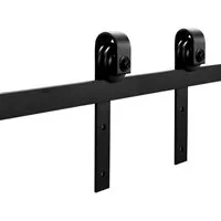 Clanmacy Schiebetür Schiebetür 152 cm Schiebetürsystem Laufschiene Schiebetürbeschlag Set