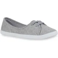 VAN HILL 79659 Sneaker Ballerinas Sportliche Damen Ballerinas Stoff Slipper Sneaker Flats Schnürer 71109