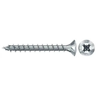 Fischer Spanplattenschraube 4,0x35 PowerFast FPF II RZF BC, Linsenkopf, Kreuzschlitz PZ, Vollgewinde - 670250