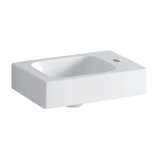 Geberit iCon Handwaschbecken 124736600 38x28cm, mit Hahnloch rechts, ohne Überlauf, weiß KeraTect
