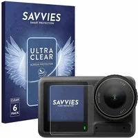 Savvies Displayschutzfolie Schutzfolie für DJI Osmo Action 4 (Vorderes Display), 6 Stück, Displayschutz Schutz Folie Klar Transparent
