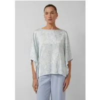 s.Oliver Kurzarmbluse Bluse Fließende Poncho-Bluse