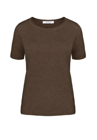 bianca - Feinstrick-Shirt mit Halbarm - Rabea braun - Gr. - 44