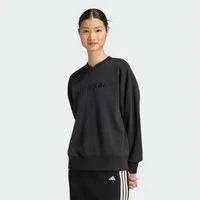 adidas Sportswear Sweatshirt SEASONAL ESSENTIALS SATIN-SWEATSHIRT, V-AUSSCHNITT (1-tlg)