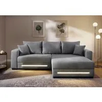 Jockenhöfer Gruppe Ecksofa Spotlight XL L-Form, B: 261 cm, mit Bettfunktion, Bettkasten, Licht & 2 Zierkissen