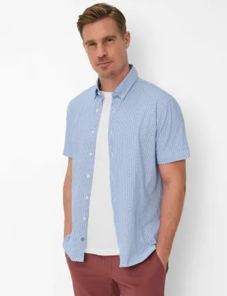 Brax Herren Hemd Style DAN sky, hellblau, Gr. L