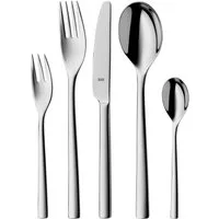 Silit Besteck-Set Trend (30-tlg), 6 Personen, Edelstahl 18/10, poliert, Crominox: Edelstahl 18/10, Wellenschliff