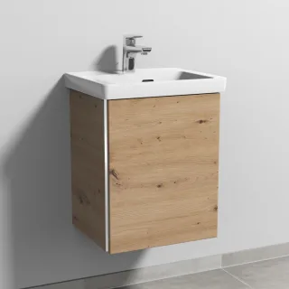 Sanipa 3way Waschtischunterbau zu Villeroy & Boch Subway 3.0 Waschtisch mit 1 Tür, Eiche Natural-Tou BR84385
