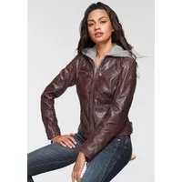 Mauritius Lederjacke NOLA Two-in-One Style - mit abnehmbarer Jersey-Kapuze