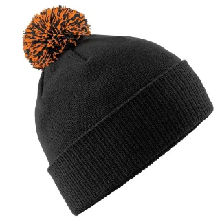 Beechfield - Mütze für Herren/Damen Unisex (Schwarz/Orange)
