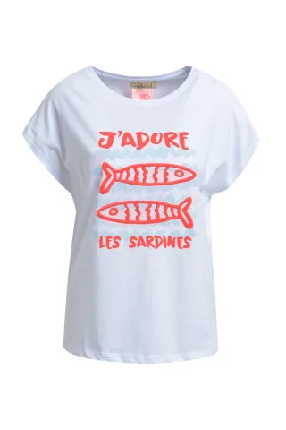 Smith&Soul - Oversize T-Shirt Print Mix powder blue print - Gr. - L