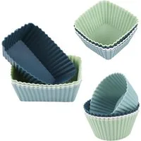 FELIXLEO Silikonform 12 x Silikon Muffinform Cupcake Backform Set, (1-tlg)