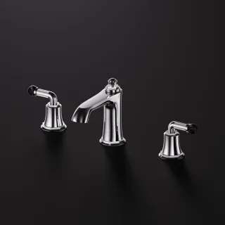 Steinberg Serie 355 3-Loch Waschtisch-Armatur, Chrom / Nero Marquina 355 2000