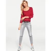 heine Strickpullover Rundhals-Pullover Langarm Feinstrick