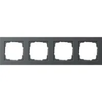 Abdeckrahmen vierfach E2 System 55 Typ 021423 Kunststoff Thermoplast IP20 anthrazit, Retail