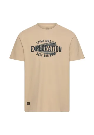 camel active - T-Shirt mit Motivprint desert - Gr. - L