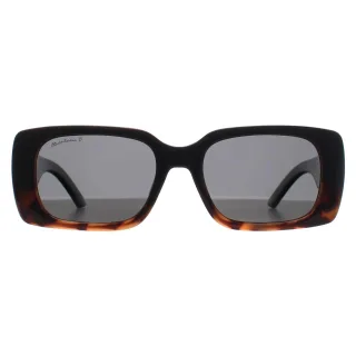 Montana Rectangle Womens Shiny Black Turtle Smoke Polarized MP194