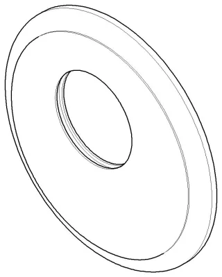 Dornbracht xTOOL Rosette Traditionell Ersatzteile 091102163 D. 124 x 13 mm Chrom 091102163-00