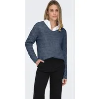 ONLY V-Ausschnitt-Pullover ONLCAMILLA V-NECK L/S PULLOVER KNT NOOS Materialmix, regular fit