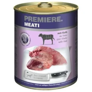 PREMIERE Meati Nassfutter Hund, Adult, Kalb 24x800 g