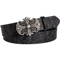 Ware aus aller Welt Koppelgürtel Gürtel mit floraler Western-Schnalle – Unisex Retro Jeansgürtel