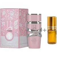 Lattafa Duft-Set Parfümöl Candy, Moi, Tous, Yara Concentrate Oil 20ml + leerer Roll-On, 1-tlg.