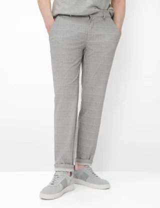 Eurex Herren Chino Style THILO MINERAL CHECK, grau, Gr. 27U