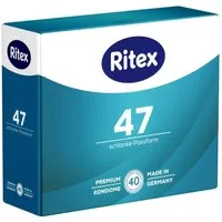 Ritex Kondome «47» Schlanke Passform Packung mit, 40 St., Kondome mit schlanker Passform für ein besonders sicheres Gefühl