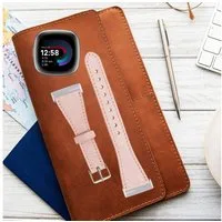 Renna Leather Uhrenarmband Fitbit Versa 4 / 3 / Sense / Sense 2 Leder Smart Uhrenarmband