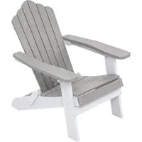 COSTWAY Gartenstuhl, Adirondack Stuhl klappbar, 180 kg Tragfähigkeit