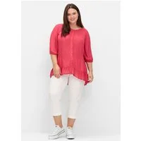 Sheego Klassische Bluse Kurzarmbluse Kurzarm