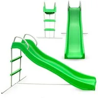 HyperMotion Rutsche Kinderrutschbahn, Große Gartenrutsche, Kinderleiter 3+, max. 45kg
