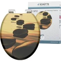 Schütte WC-Sitz SEA STONE, mit Absenkautomatik und MDF Holzkern