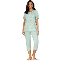 comtessa Schlafanzug Dreamy breeze (Set, 2 tlg., 2-teilig) Damen Pyjama 2-teilig 7/8 Hose Baumwolle Sommer große Größen