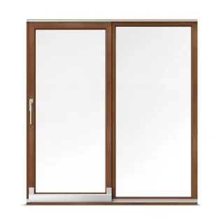 Parallelschiebekipptür, Golden Oak, aluplast IDEAL® 4000, Kunststoff, innen Weiß, zweiteilig, 1510 x 1635 mm, nach Maß