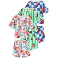 Next Pyjama Kurze Schlafanzüge, 3er-Pack (6 tlg)