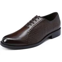 Allthemen Schnürschuh Herren Business Schnürschuhe mit Krokoprägung Klassisch Oxford