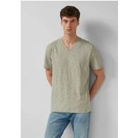 s.Oliver Kurzarmshirt T-Shirt T-Shirt mit V-Ausschnitt