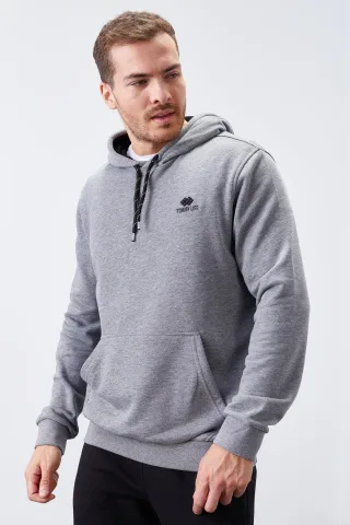 Herren Uni Kapuzensweatshirt mit Tasche