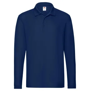 Fruit of the Loom - "Premium" Poloshirt für Herren Langärmlig (Marineblau)
