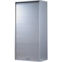 SIMMOB Rollladenschrank COOK127AL Küchenschrank Hochschrank Oberschrank mit Rollladentür Aluminium