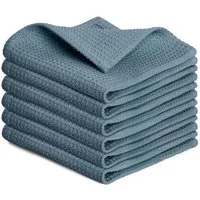 Blumtal Geschirrtuch Set 50x70 oder 30x30 cm, 100% Baumwolle, (6-tlg), Saugfähig, schnell trocknend, waschbar, 100% Baumwolle