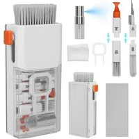 kwmobile Smartphone-Hülle 8-in-1 Tastatur Reinigungsset - Reinigungsstift Cleaning Kit, für Kopfhörer Handy Laptop Kamera - PC Zubehör - Gaming Gadgets
