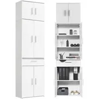 mokebo Mehrzweckschrank Der Extralange Made in Germany, Büroschrank, Aktenschrank, Flurschrank in Weiß