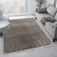 Vimoda Teppich Wohnzimmer Teppich Boho Design sehr Weich extra Dünn, Rechteckig, Höhe: 5 mm, Teppich 3D kurzflor Esszimmer, Schlafzimmerlur & Küche Glänzend