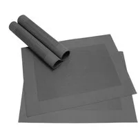 matches21 HOME & HOBBY Platzset Tischset BORDA 4er Schwarz Tischunterlage als Tischdeko, (4-St), modernes Esstisch Platzdeckchen als abwaschbarer Tischuntersetzer